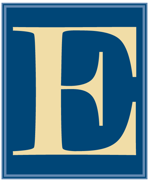 Eastern Horticultural Services logo — navy and cream E mark